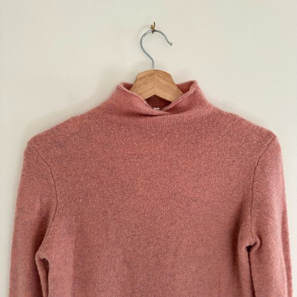Madewell Inland Merino Wool Blend Turtleneck Sweater Pink - Picture 3 of 9